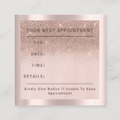 Roos 20% korting Logo Haarballon Glitter Balloon Afsprakenkaartje (Achterkant)