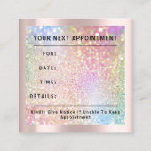 Roos 20% korting Logo Holograf Glitter Gold Afsprakenkaartje (Achterkant)