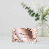 Roos 3D Effect Framed Elegant Makeup Skinny Visitekaartje (Staand voorkant)