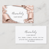 Roos 3D-effect gefragmenteerd met legant mappkoper Visitekaartje (Voorkant / Achterkant)