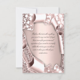 Roos 3D Glitter Effect Frame Initialen Elegant Kaart