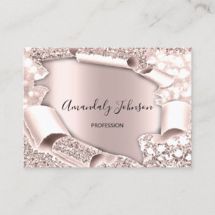 roos 3D Glitter Makeup Event Planner Pink Visitekaartje