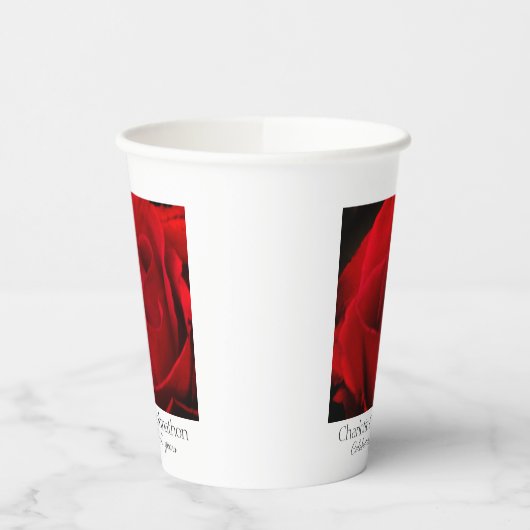 Roos 40e Ruby huwelijksverjaardag Papieren Bekers (Links)