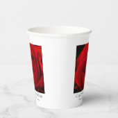 Roos 40e Ruby huwelijksverjaardag Papieren Bekers (Rechts)