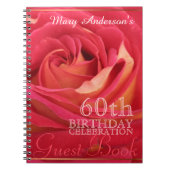 Roos 60th Birthday Celebration Custom Guest Book Notitieboek (Voorkant)