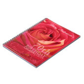 Roos 70th Birthday Celebration Custom Guest Book Notitieboek (Linkerzijde)
