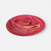 Roos 75e Verjaardag Papier borden -2- Papieren Bordje (Gekanteld)