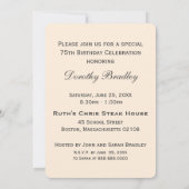  Roos 75e Verjaardagsviering Custom I Kaart (Achterkant)