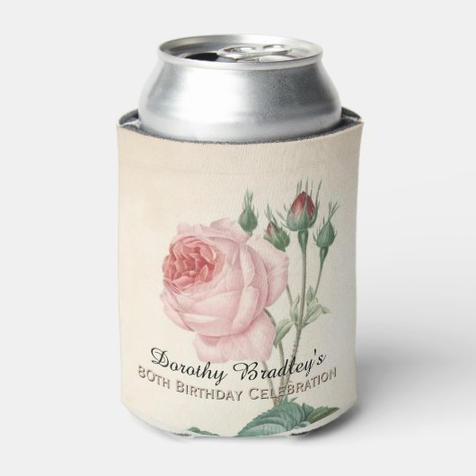  Roos 80e Verjaardagsviering Koelbox Blikjeskoeler (Blikje Voorkant)