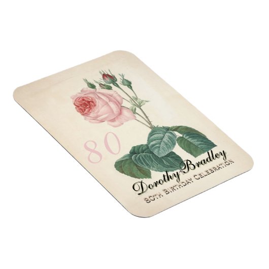  Roos 80th Birthday Celebration - Magnet Magneet (Rechterzijde)