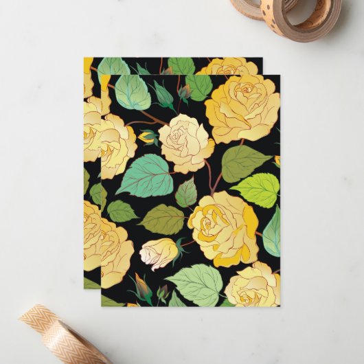 ROOS 8 NOTITIEKAARTJE (Voorkant / Achterkant in situ)