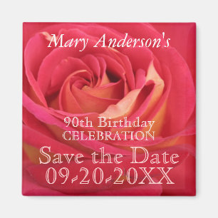 Roos 90th Birthday Celebrate Save the date magnet