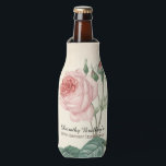 Roos 90th Birthday Celebration Bottle Flesjeskoeler<br><div class="desc">90th Birthday Celebration fles koeler met botanische Waterverven van een roos van Pierre-Joseph Redouté. U kunt tekstkleur, doopvont, grootte en positie gemakkelijk veranderen door de aanpassingsknoop te klikken. Bord en servet, uitnodiging, gastboek, kussen en meer... — "Pierre-Joseph Redouté (10 juli 1759 in Saint-Hubert, België - 19 juni 1840 in Parijs),...</div>