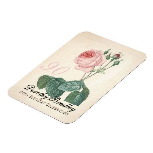  Roos 90th Birthday Celebration - Magnet Magneet (Linkerzijde)
