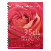 Roos 95th Birthday Celebration Custom Guest Book Notitieboek (Voorkant)