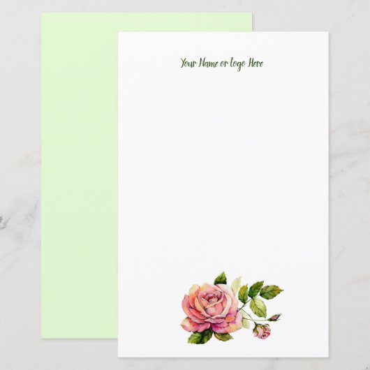 Roos - Aangepaste kantoorbenodigdheden (Voorkant / Achterkant)