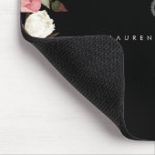 Roos Aangepaste monogram Mousepad Muismat (Hoek)