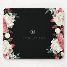  Roos Aangepaste monogram Mousepad