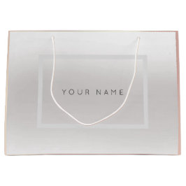 Roos Aangepaste naam Vroeg Minimale Gift Grey Groot Cadeauzakje