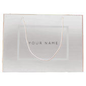 Roos Aangepaste naam Vroeg Minimale Gift Grey Groot Cadeauzakje (Achterkant)