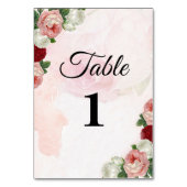 Roos aangepaste Trouwtafel Nummer Dubbelzijdige Ka Kaart (Achterkant)