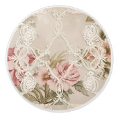  Roos achter kant Keramische Knop (Voorkant)