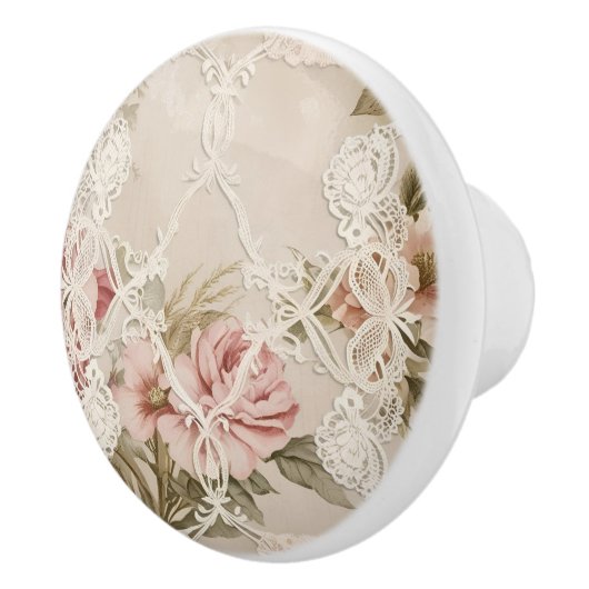Roos achter kant Keramische Knop (Rechts)