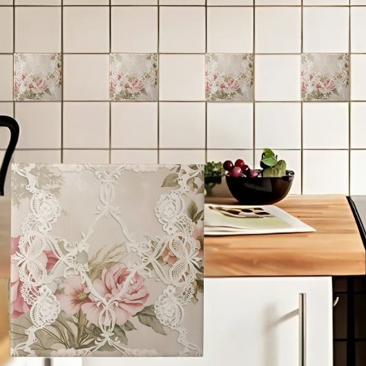  Roos achter kant Tegeltje