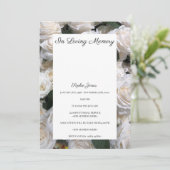 Roos Achtergrond begrafenisuitnodiging Kaart (Staand voorkant)