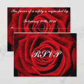 Roos Achtergrond Flower Wedding/Sweet Sixteen RSVP (Voorkant / Achterkant)