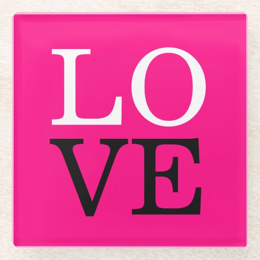 Roos achtergrond liefde bruiloft glazen onderzetter (Voorkant)