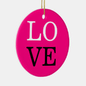 Roos achtergrond liefde bruiloft keramisch ornament (Rechts)