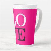 Roos achtergrond liefde bruiloft latte mok (Rechterhoek)