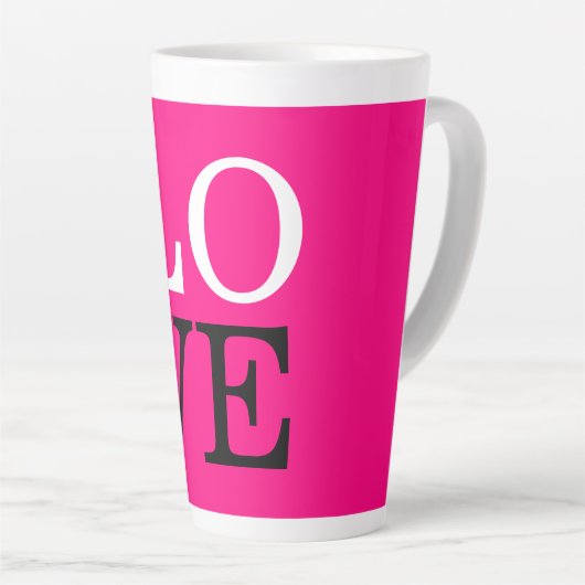 Roos achtergrond liefde bruiloft latte mok (Rechterhoek)