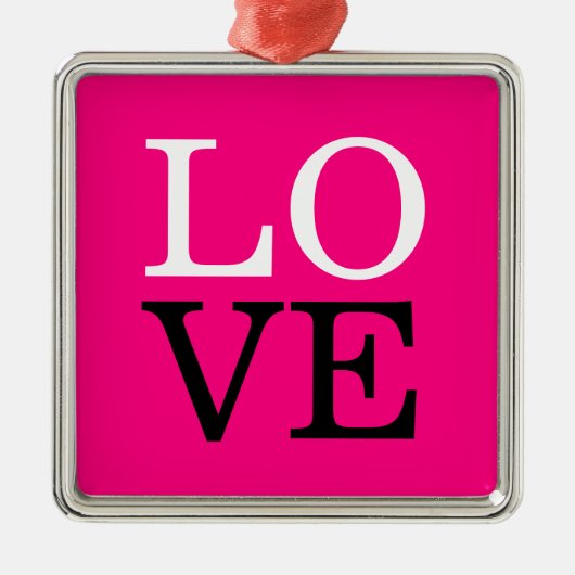 Roos Achtergrond Liefde Bruiloft Metalen Ornament (Voorkant)
