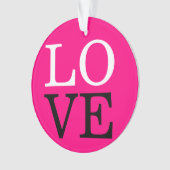 Roos Achtergrond Liefde Bruiloft Ornament (voorkant)