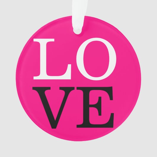 Roos Achtergrond Liefde Bruiloft Ornament (voorkant)