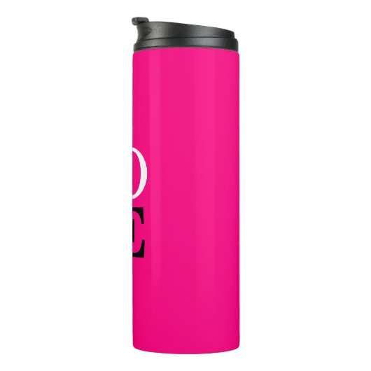 Roos achtergrond liefde bruiloft thermosbeker (Geroteerd rechts)