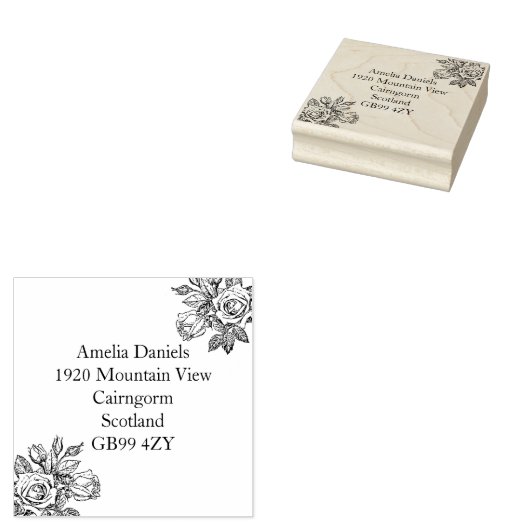  Roos Adres Stempel (Gestempeld)