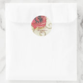 Roos Adreslabels Ronde Sticker (Tas)