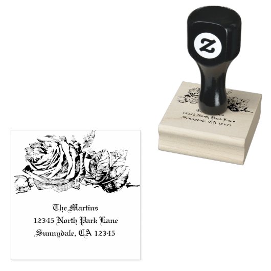 roos adresstempel rubberstempel (Gestempeld)