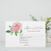 Roos - advies en wensen bruidsfeest stationery briefpapier (Staand voorkant)