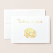 Roos Afbeelding Folie Kaarten (Voorkant met envelop)