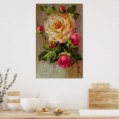  Roos afdrukken Poster (Keuken)