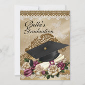 Roos afstudeeruitnodigingen kaart (Achterkant)