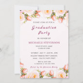 Roos Afstuderen Invitation Sjabloon Uw ontwerp (Voorkant)