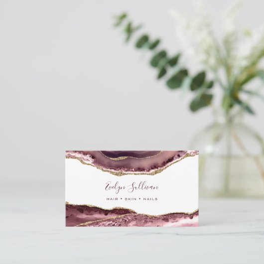 roos Agate Visitekaartje (Staand voorkant)