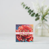  Roos AI Generated Floral Design Vierkante Visitekaartje (Staand voorkant)