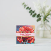 Roos AI Generated Floral Design Vierkante Visitekaartje (Staand voorkant)