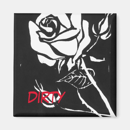 "Roos Alba" Dirty Dishwasher Status Magnet (Voorkant)